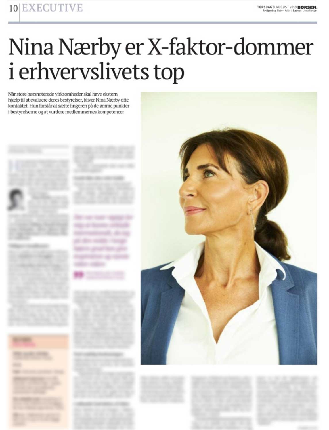 Nina Nærby is the X-factor judge of the top of the senior executives and non-executives